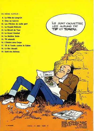 Verso de l'album Tif et Tondu Tome 20 Les ressuscités