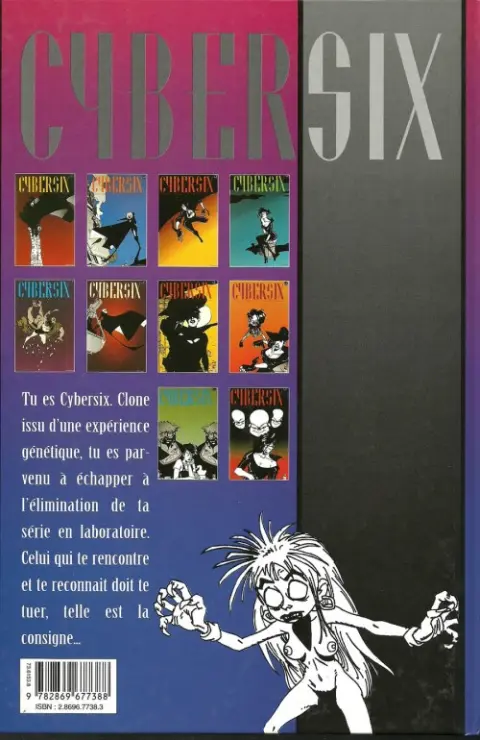 Verso de l'album Cybersix Tome 11