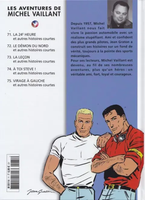 Verso de l'album Michel Vaillant La Collection Tome 71 La 24e heure et autres histoires courtes