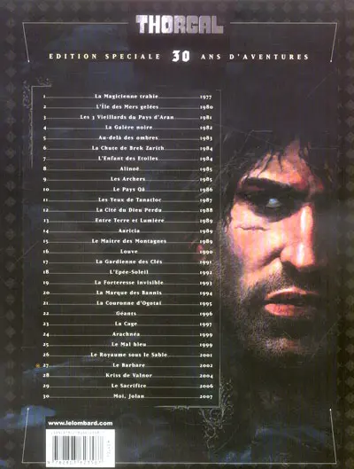 Verso de l'album Thorgal Tome 27 Le barbare