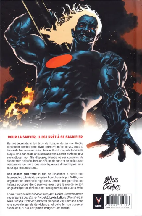 Verso de l'album Bloodshot Salvation Tome 1 Le Livre de la vengeance