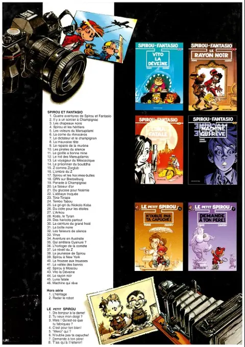 Verso de l'album Spirou et Fantasio Tome 4 Spirou et les héritiers