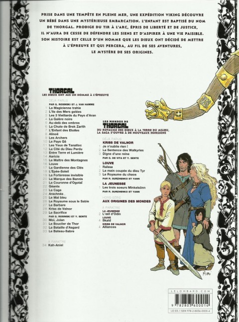 Verso de l'album Thorgal Tome 3 Les 3 Vieillards du Pays d'Aran