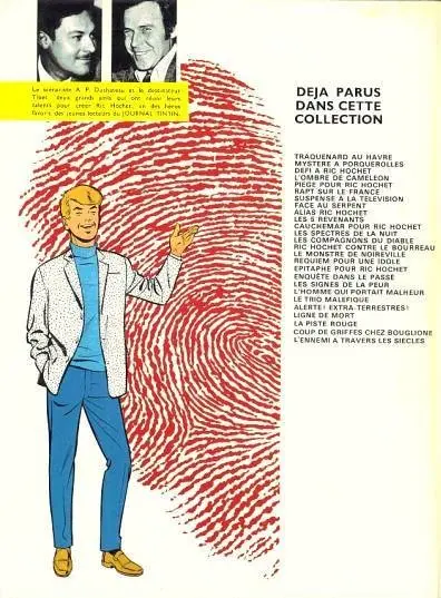 Verso de l'album Ric Hochet Tome 26 L'ennemi à travers les siècles