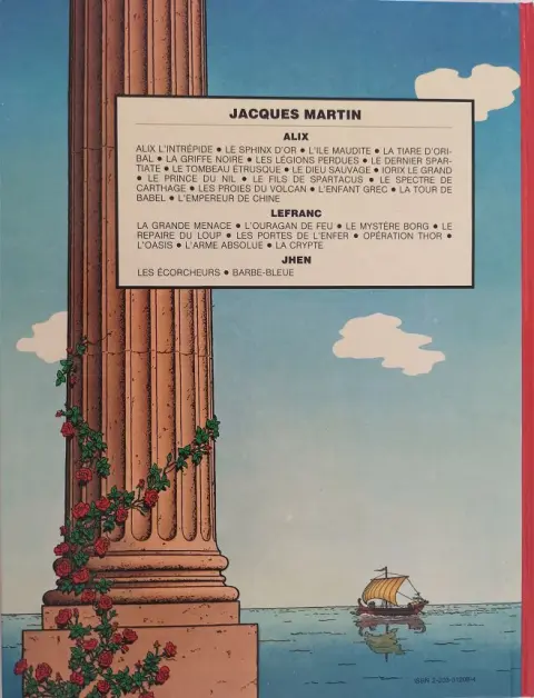 Verso de l'album Alix Tome 2 Le sphinx d'or