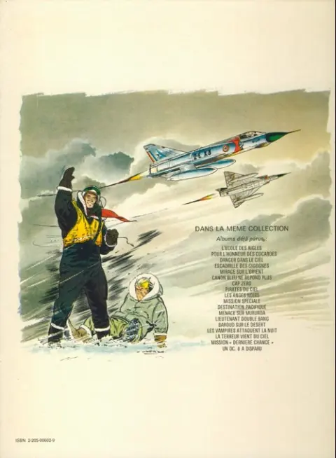 Verso de l'album Tanguy et Laverdure Tome 17 Mission Dernière chance