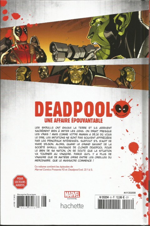 Verso de l'album Deadpool - La collection qui tue Tome 8 Une affaire épouvantable