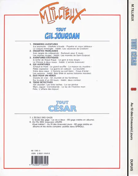 Verso de l'album Tout César Au fil des (mauvais) jours