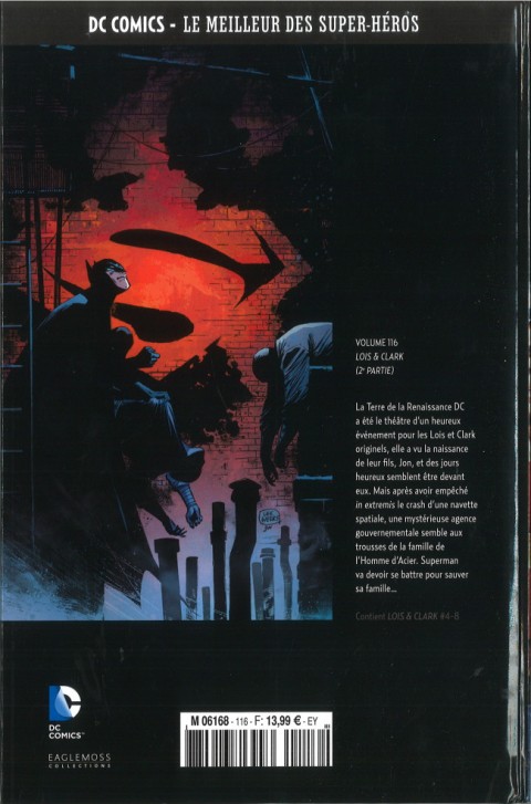 Verso de l'album DC Comics - Le Meilleur des Super-Héros Volume 116 Superman - Lois & Clark 2e partie