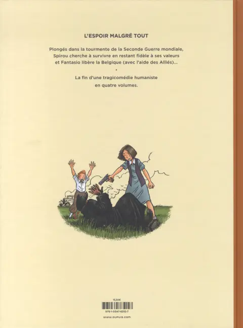 Verso de l'album Spirou et Fantasio - Une aventure de... / Le Spirou de... Tome 19 L'Espoir malgré tout - Quatrième partie - Une fin et un nouveau départ