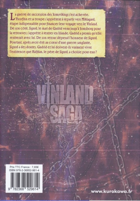 Verso de l'album Vinland Saga Volume 23