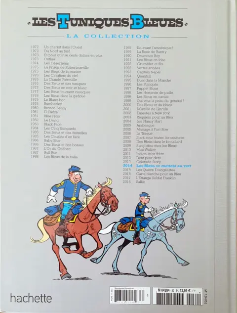 Verso de l'album Les Tuniques Bleues La Collection (Hachette) Tome 52 Les bleus se mettent au vert