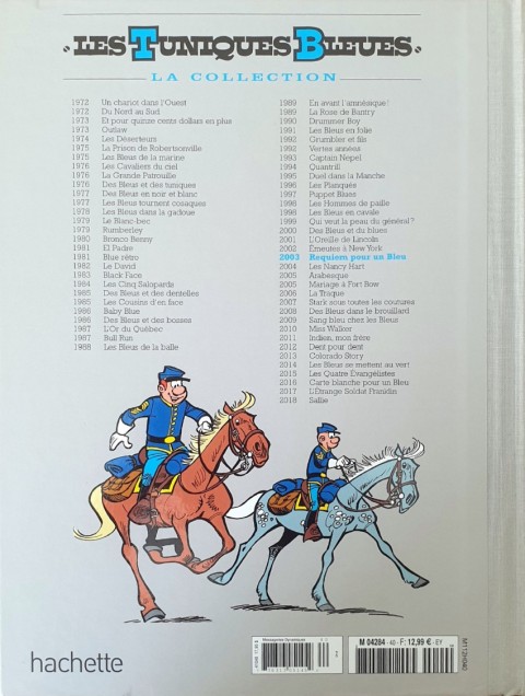 Verso de l'album Les Tuniques Bleues La Collection - Hachette, 2e série Tome 40 Requiem pour un bleu