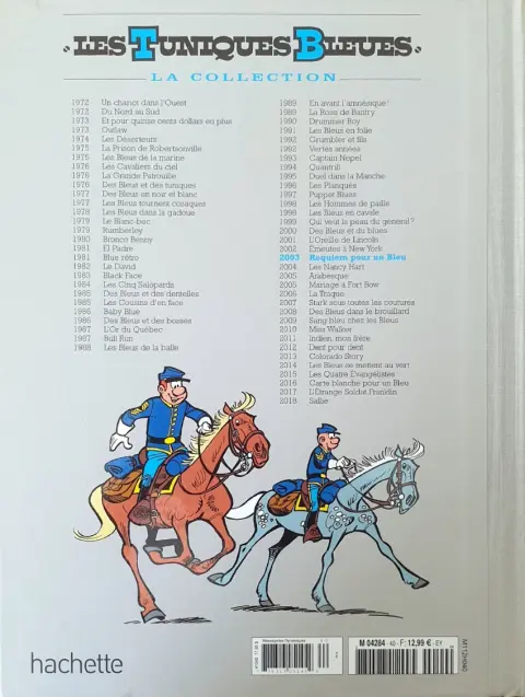 Verso de l'album Les Tuniques Bleues La Collection (Hachette) Tome 40 Requiem pour un bleu
