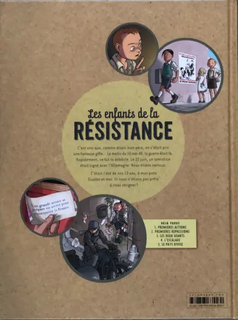 Verso de l'album Les Enfants de la Résistance Tome 1 Premières actions