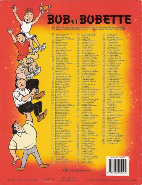 Verso de l'album Bob et Bobette Tome 128 Le bonze et les bronzes