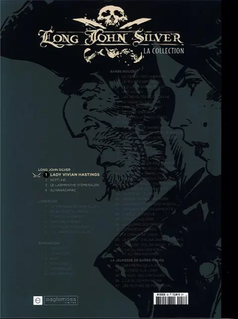 Verso de l'album Long John Silver La Collection I Lady Vivian Hastings