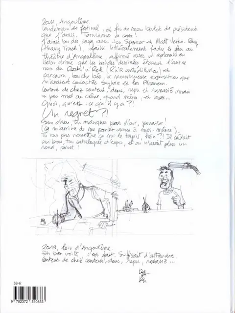 Verso de l'album Baru : Catalogue Déraisonnable pour une Exposition Fantasmée