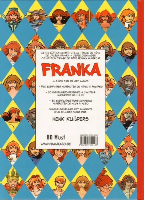 Verso de l'album Franka BD Must Tome 19 L'Épée d'Iskander - Le Voyage d'Ishtar n°1