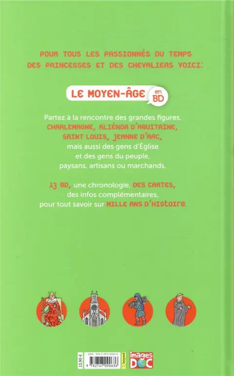 Verso de l'album Le Moyen-Age en BD
