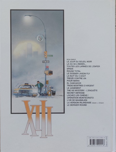 Verso de l'album XIII Tome 2 La où va l'indien...