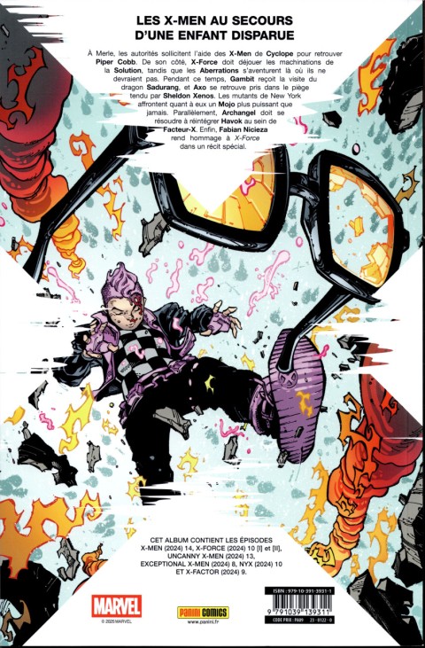 Verso de l'album X-Men 20