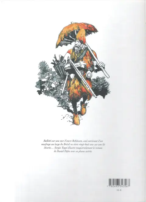 Verso de l'album Robinson Crusoé