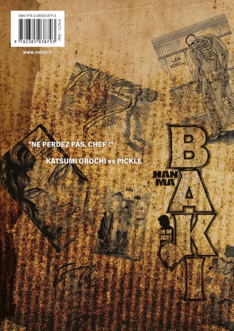 Verso de l'album Hanma Baki 9