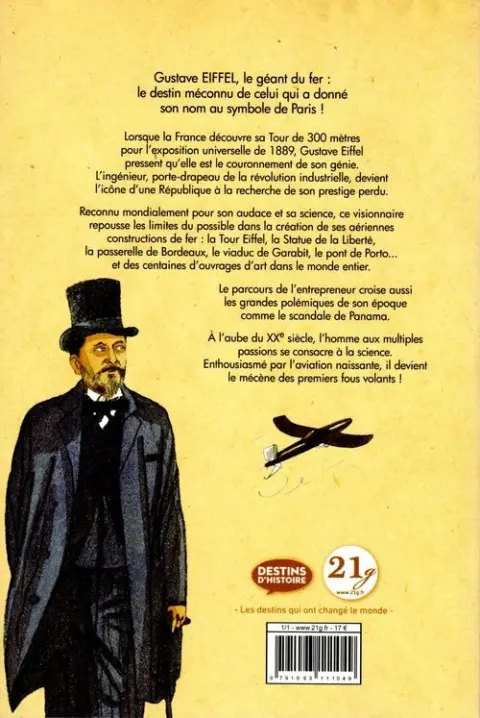 Verso de l'album Gustave Eiffel : Le géant du fer