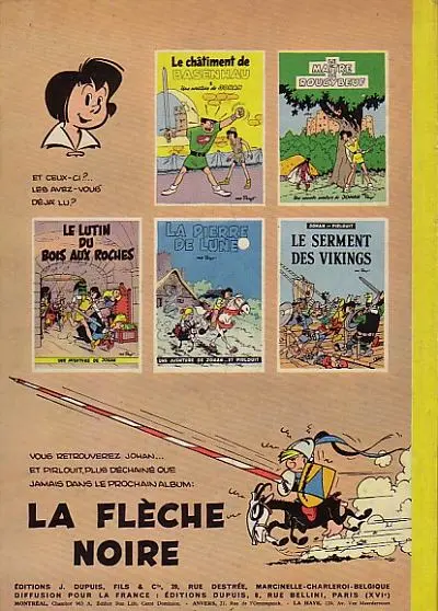 Verso de l'album Johan et Pirlouit Tome 6 La source des dieux