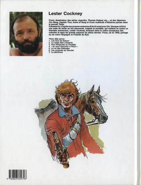 Verso de l'album Lester Cockney Tome 7 La Déchirure