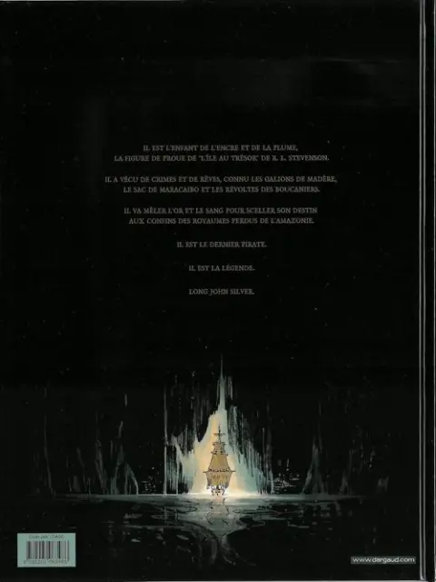 Verso de l'album Long John Silver III Le labyrinthe d'émeraude