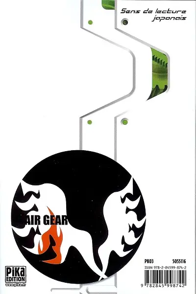 Verso de l'album Air gear 10