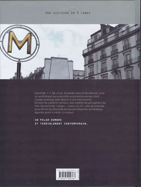 Verso de l'album Metropolitan Tome 2 Cocaïne