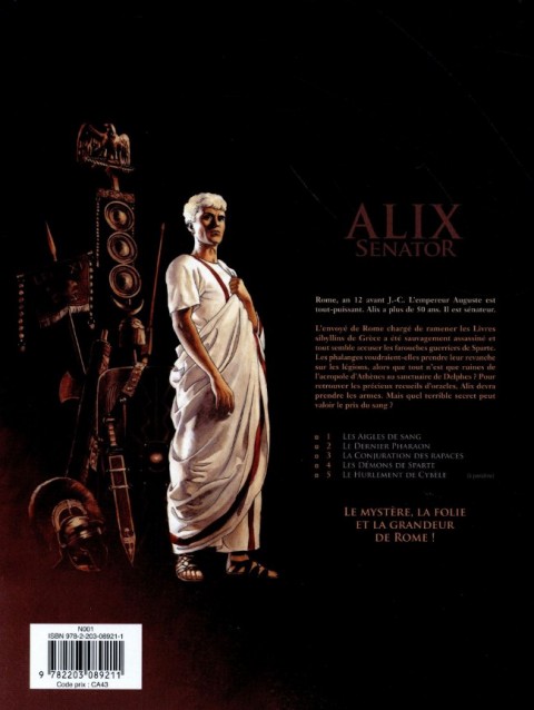 Verso de l'album Alix Senator Tome 4 Les Démons de Sparte