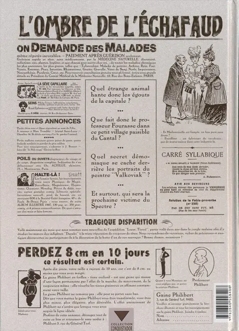 Verso de l'album L'Ombre de l'échafaud Tome 2 L'Affaire Dudane
