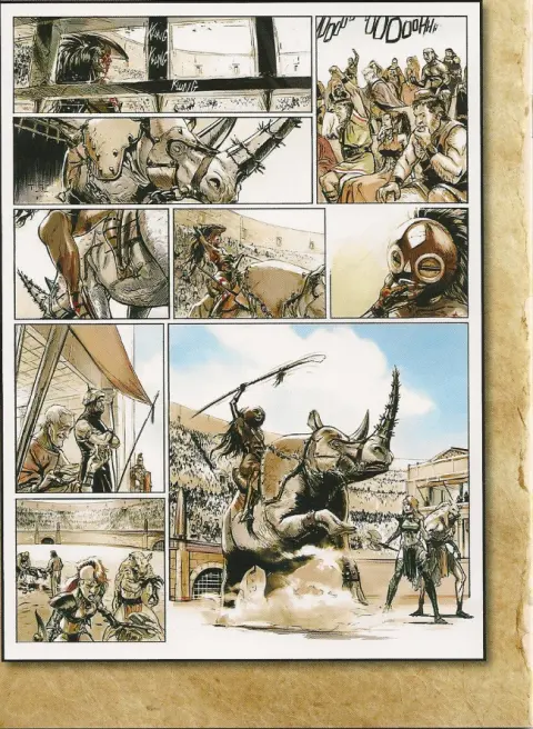 Verso de l'album Sanguine Senga, amazone gladiateur