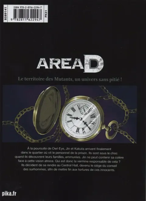 Verso de l'album Area D - Le Territoire des mutants 9 Le Quartier des surveillants