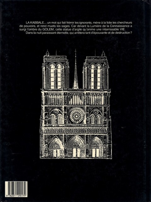 Verso de l'album Le Templier de Notre-Dame Tome 2 La nuit du Golem