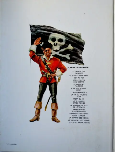 Verso de l'album Barbe-Rouge Tome 1 Le démon des Caraïbes