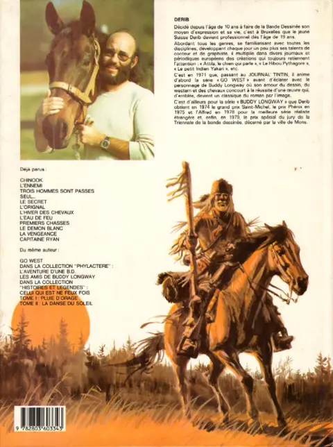 Verso de l'album Buddy Longway Tome 6 L'orignal