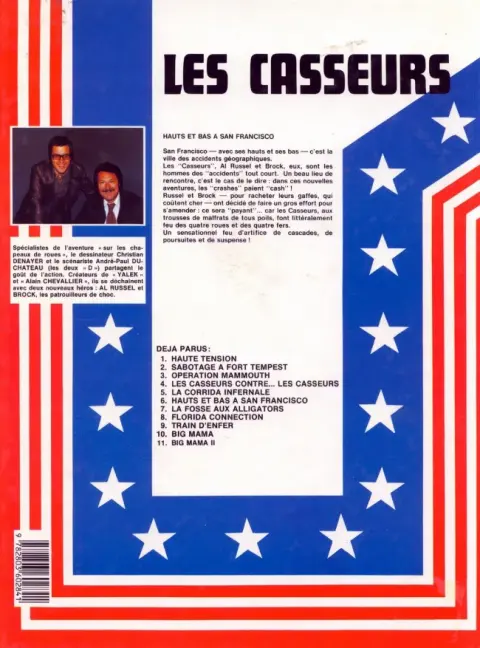 Verso de l'album Les Casseurs Tome 6 Hauts et bas à San Francisco