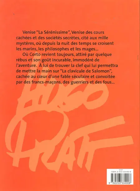 Verso de l'album Corto Maltese Tome 7 Fable de Venise