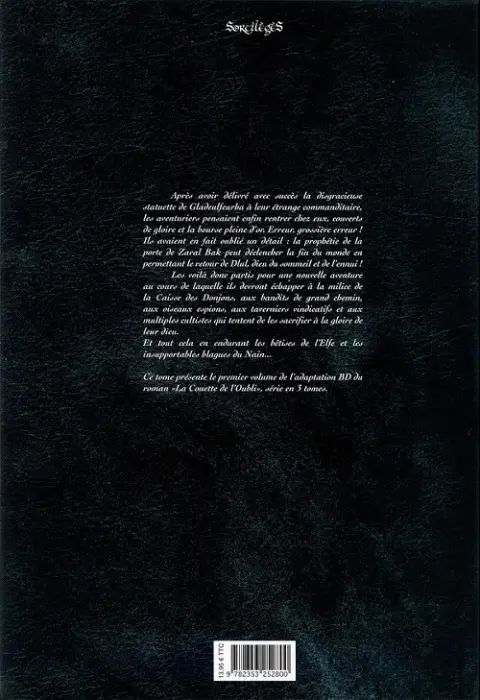 Verso de l'album Le Donjon de Naheulbeuk Tome 7 Troisième saison, partie 1