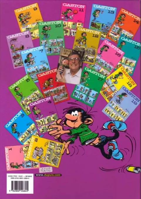 Verso de l'album Gaston Tome 4 Édition spéciale 40e anniversaire