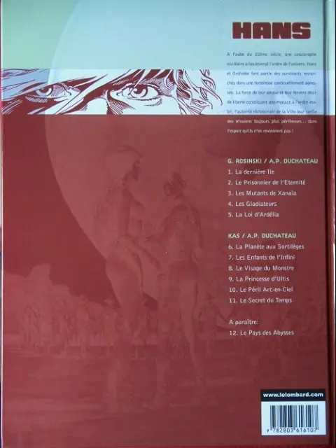 Verso de l'album Hans Tome 8 Le visage du monstre