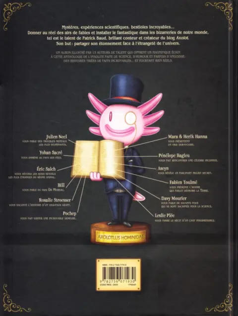 Verso de l'album Axolot - Histoires extraordinaires & sources d'étonnement Volume 2