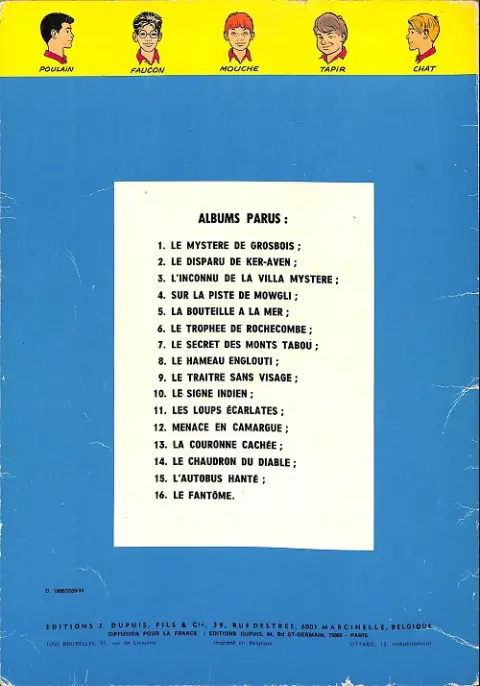 Verso de l'album La Patrouille des Castors Tome 10 Le signe indien
