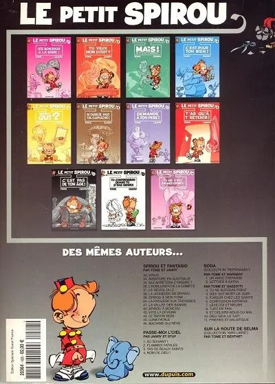 Verso de l'album Le Petit Spirou Tome 9 C'est pas de ton âge !