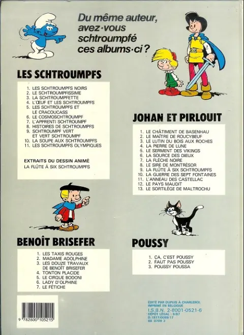 Verso de l'album Poussy Tome 2 Faut pas Poussy